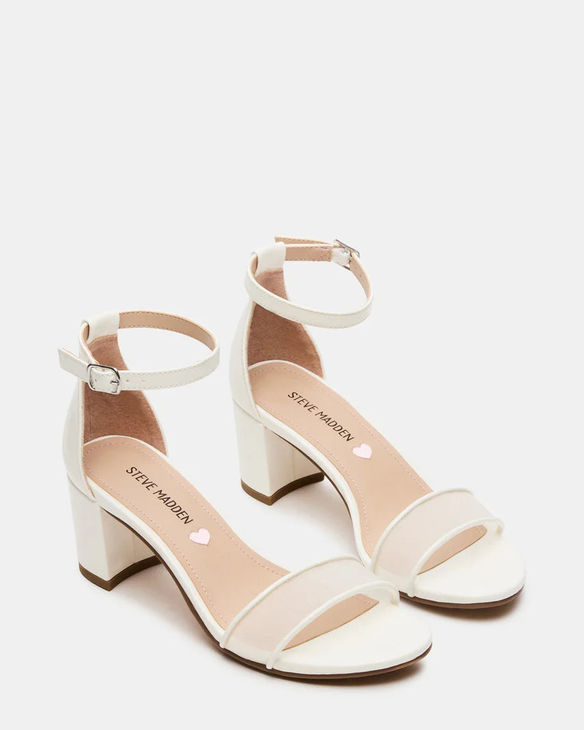 Steve Madden Sandalias Planas Libra Para Mujer, Blanco, 37-38 EU