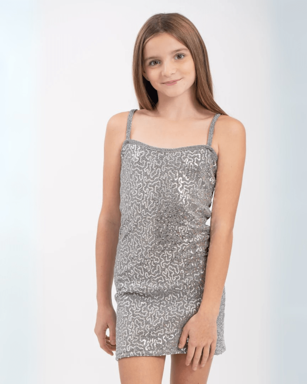 Cheryl Kids Sequin Spaghetti Strap Fitted Dresses NorthGirls Cheryl Kids Sequin Spaghetti Strap Fitted Dresses NorthGirls