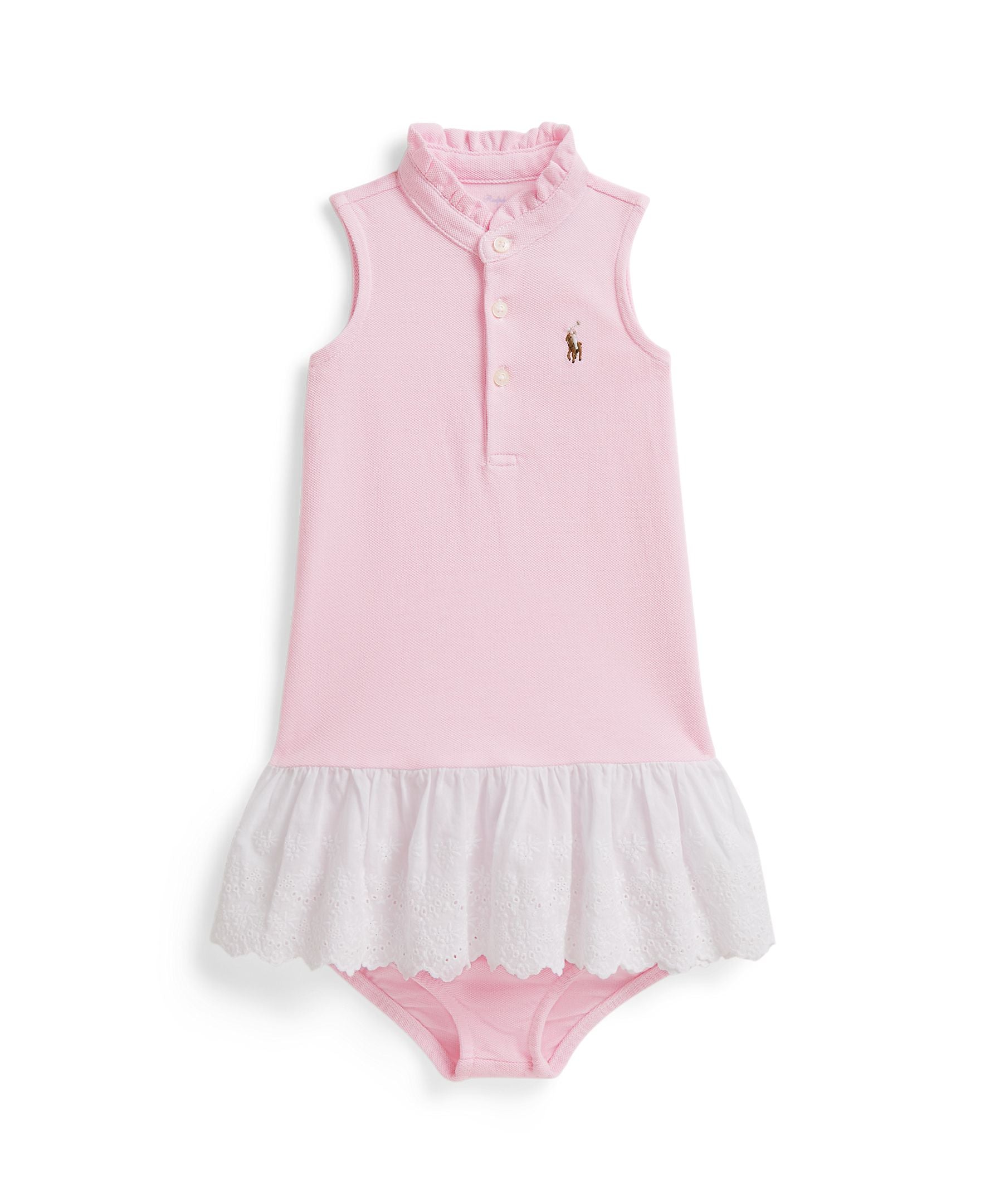 Ralph Lauren Baby Girls Eyelet Cotton Mesh Dress & Bloomer NorthGirls Ralph Lauren Baby Girls Eyelet Cotton Mesh Dress & Bloomer NorthGirls