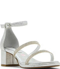 Steve Madden Kids Jsizzle Silver Ankle Strap Sandal