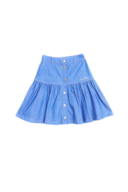 Girls Chambray Denim Skirt