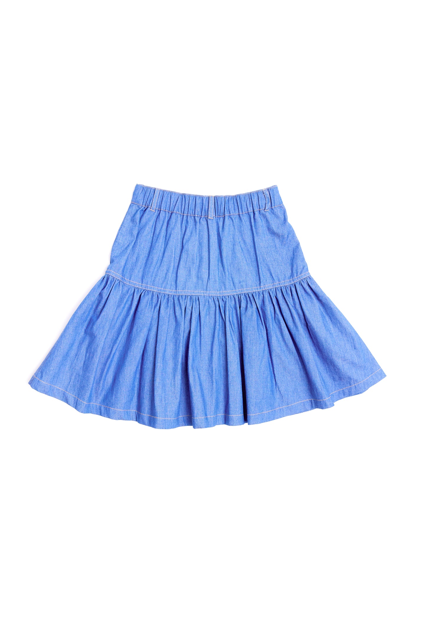 Girls Chambray Denim Skirt