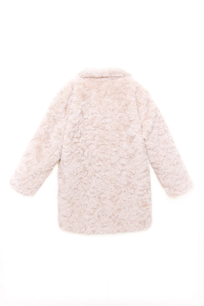 Girls Long Faux Fur Coat