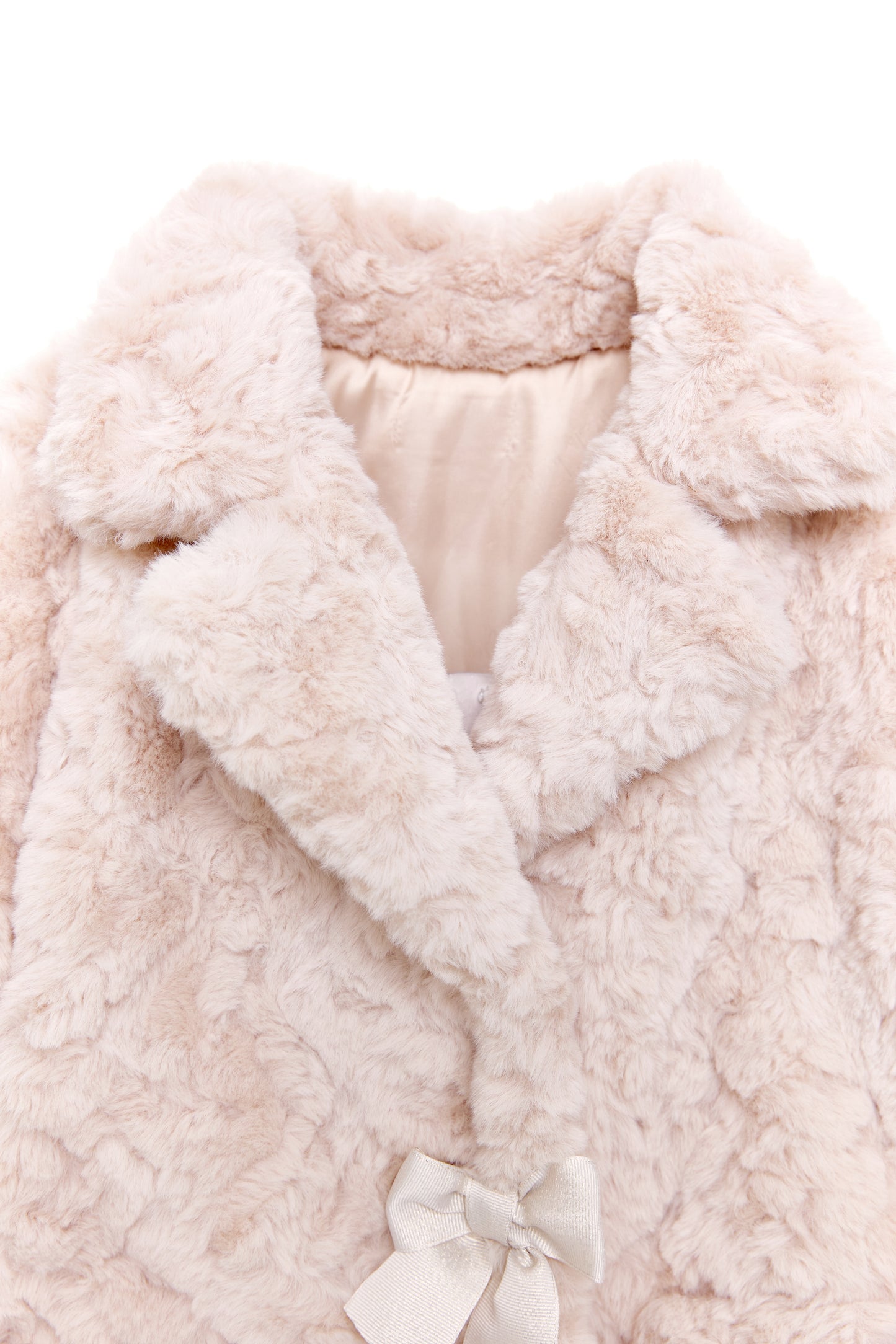 Girls Long Faux Fur Coat