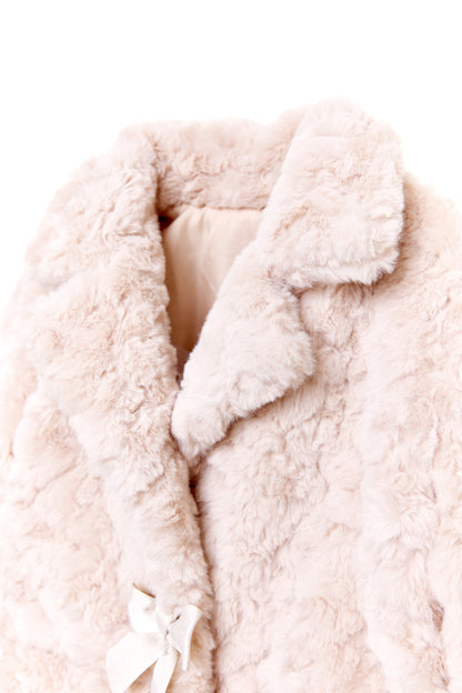 Girls Long Faux Fur Coat