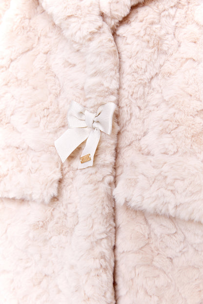 Girls Long Faux Fur Coat