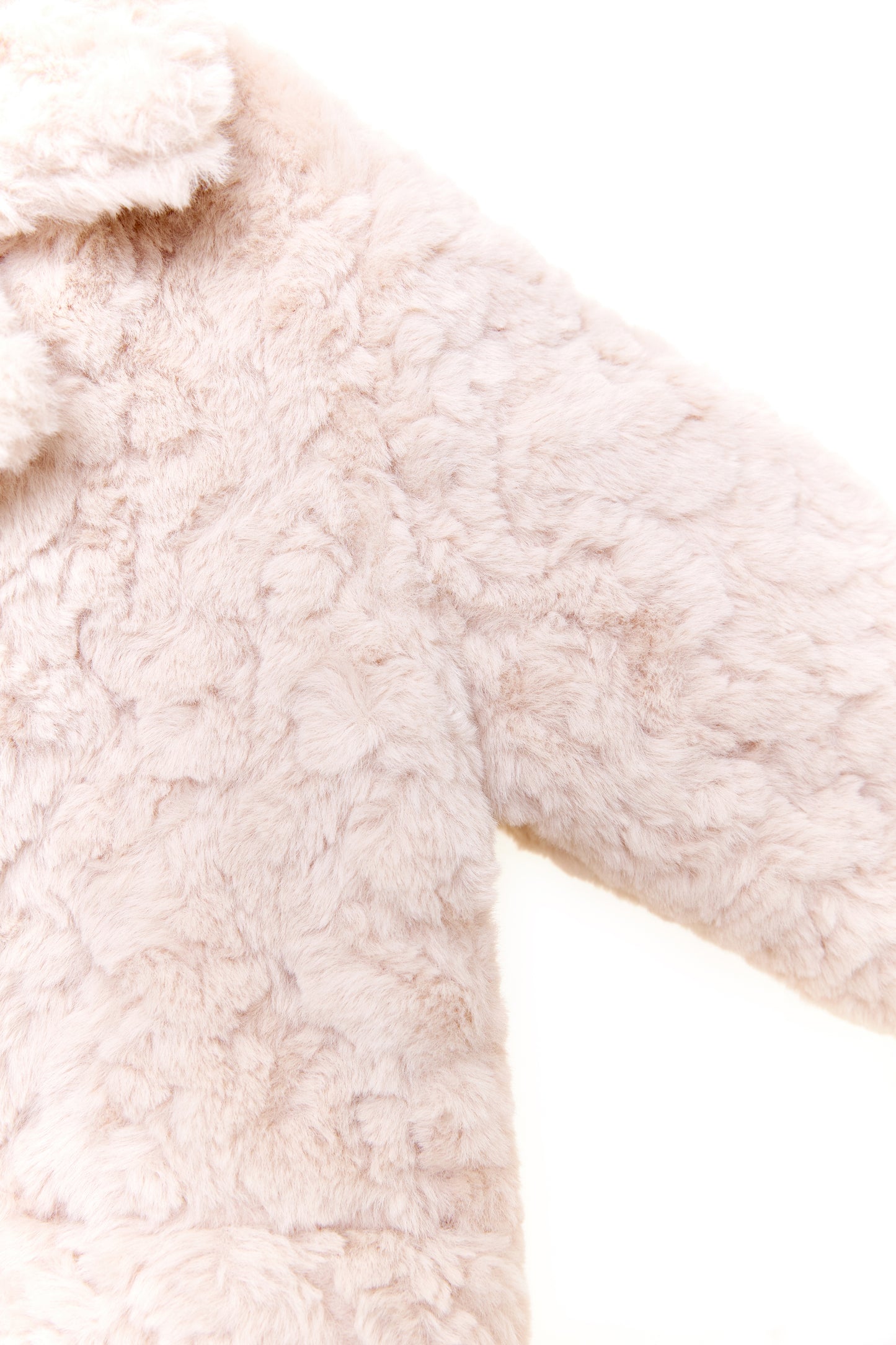 Girls Long Faux Fur Coat