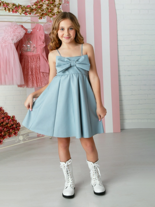 Ooh! La La! Blue Remi Babe Doll Pleather Dress _FH2346-2405