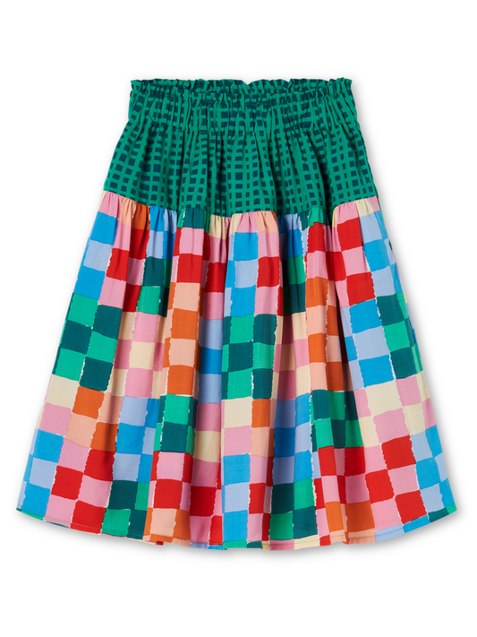 Stella McCartney Multi Colour Long Checkered Skirt _TT7A54Z1242-999MC