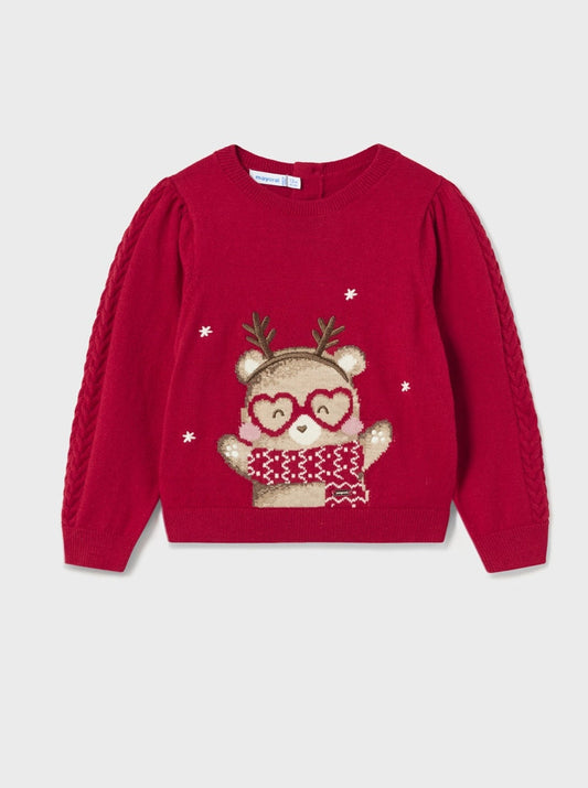 Mayoral Baby Red Teddy Festive Sweater _2312-38