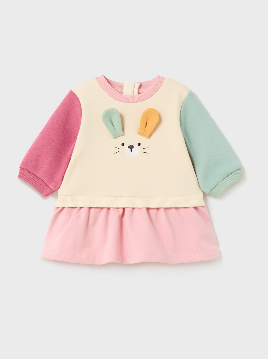 Mayoral Baby Multi Colour Blocked Bunny Dress _2846-51