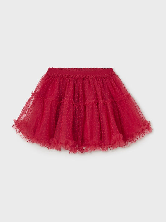 Mayoral Baby Red Polka Dot Tulle Skirt _2967-22
