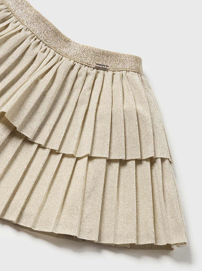 Mayoral Baby Gold Glitter Pleated Skirt _2968-25