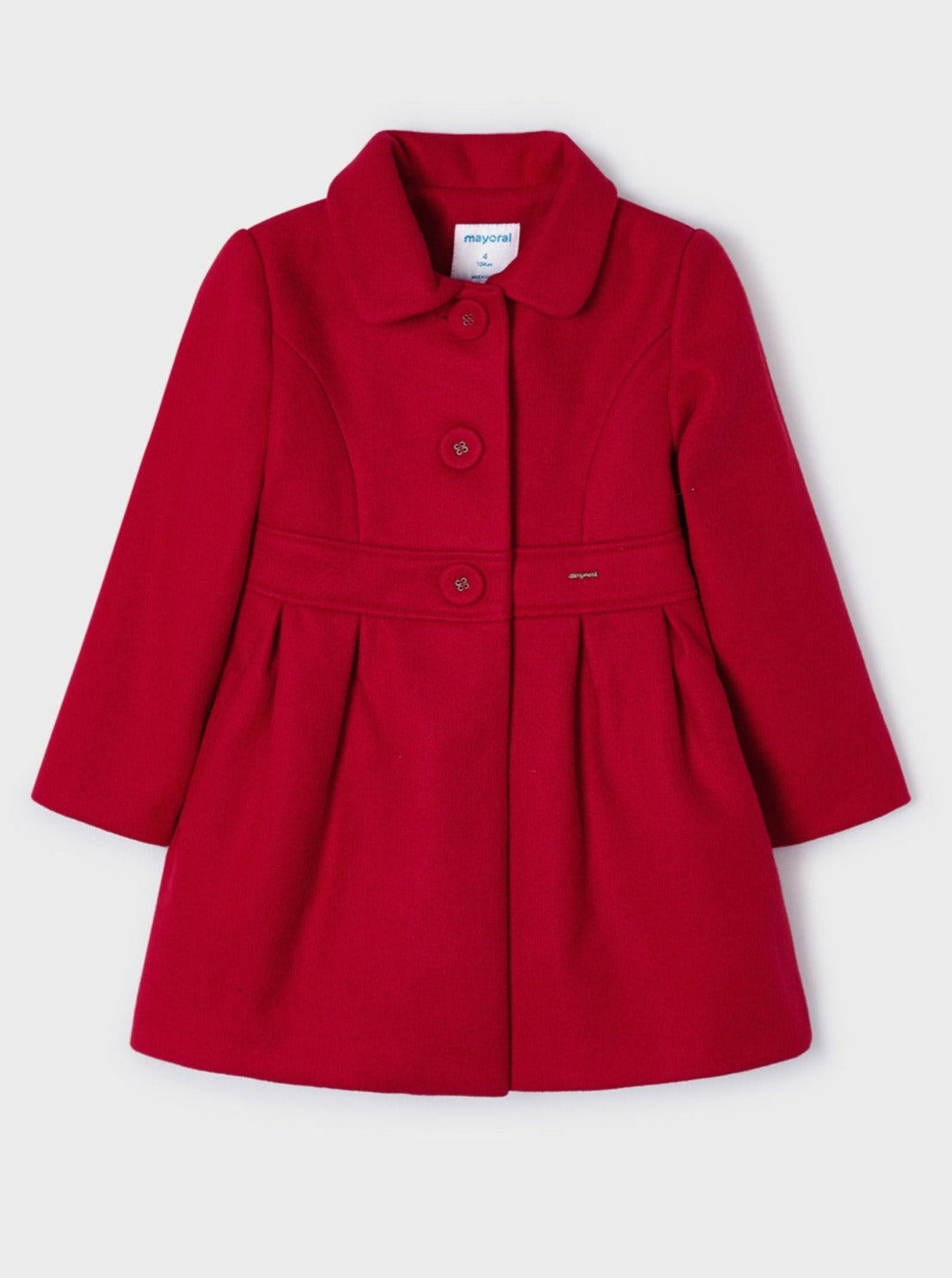Mayoral Mini Red Pleated Waist Dressy Coat _4406-16
