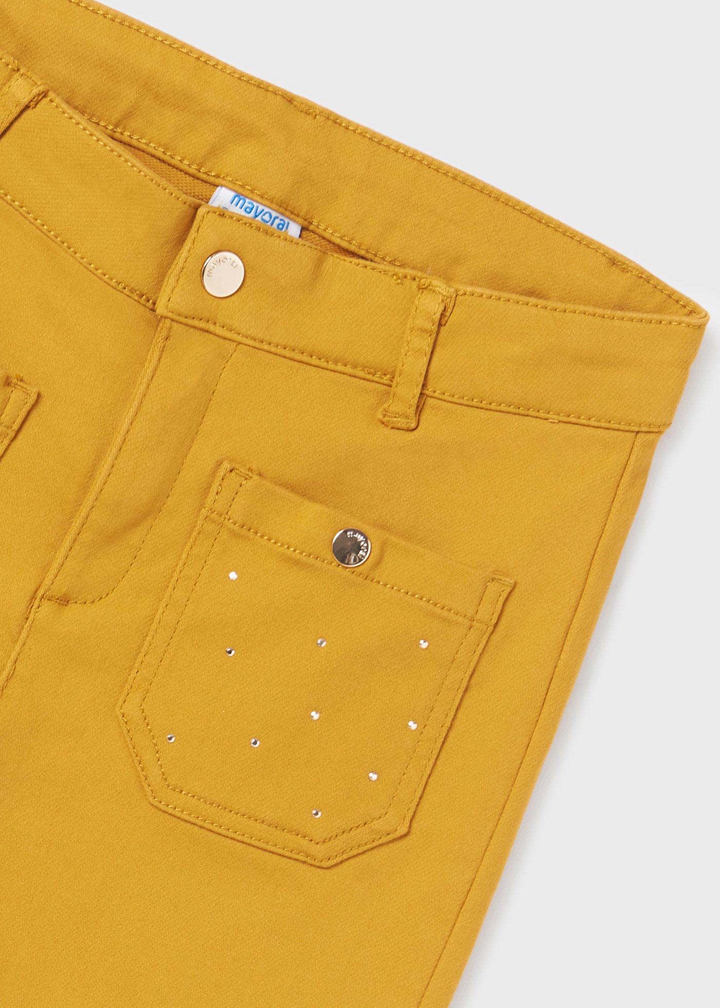 Mayoral Junior Yellow Patch Pocket Straight Pants _7504-15