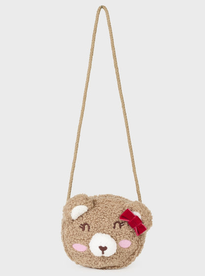 Mayoral Mocha Fleece Teddy Bear Shoulder Bag _10550-32