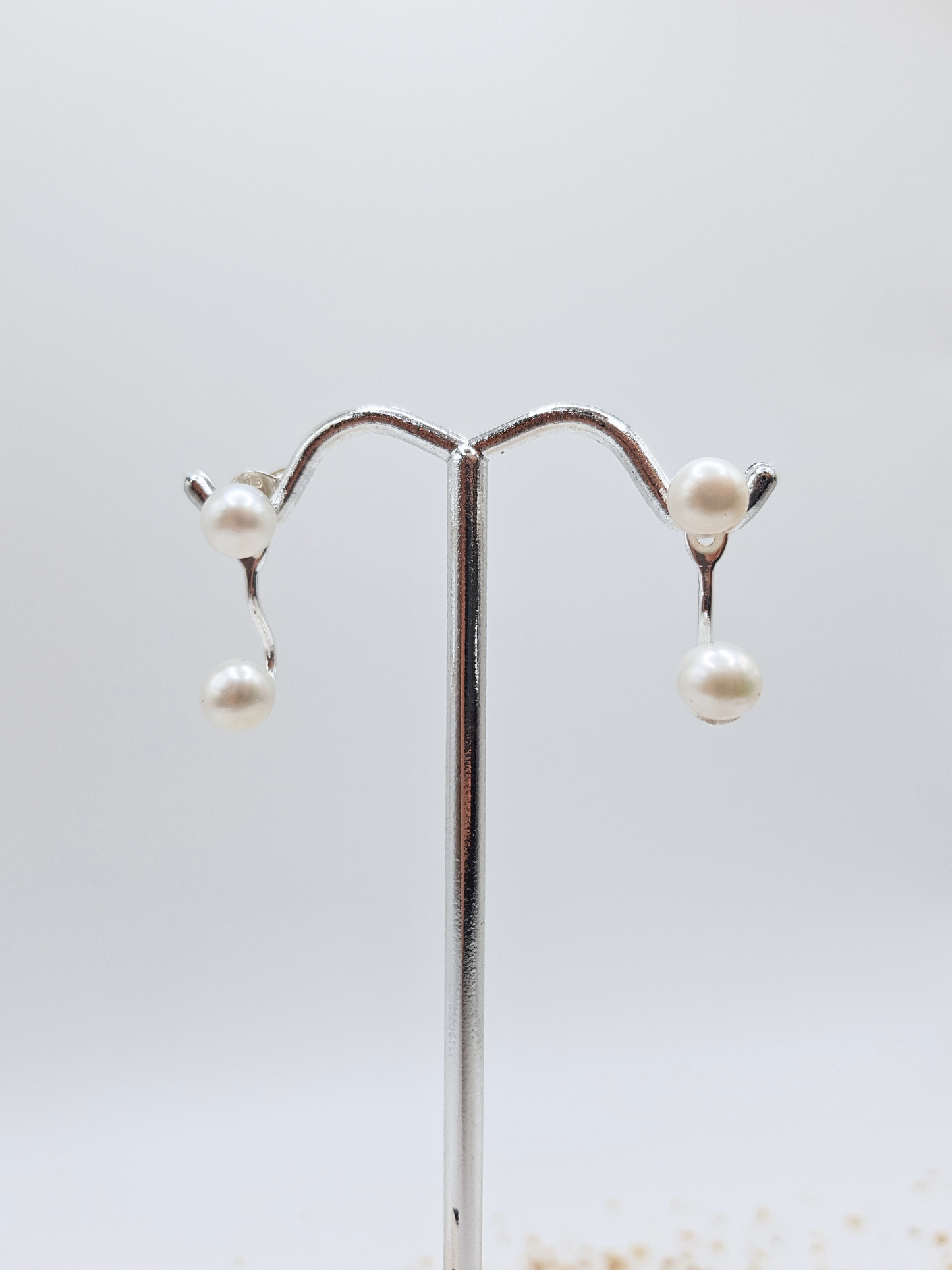 Bambu Silver Pearl Drop Earrings _E21323-1950