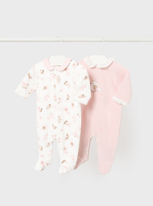 Baby Girl 2pc Soft Onesie Set