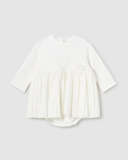 Baby Girl Pleated Onesie Dress