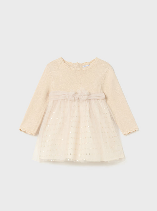 Baby Girl Knit & Sparkly Tulle Dress