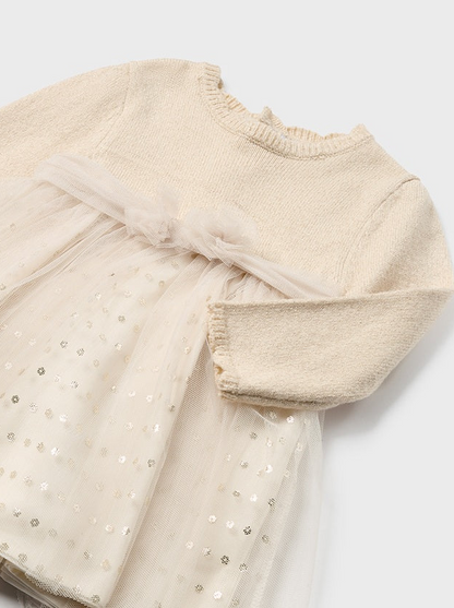 Baby Girl Knit & Sparkly Tulle Dress