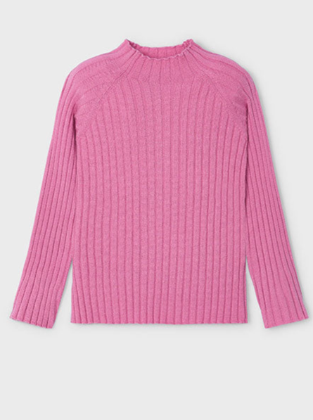 Girls Rib Mockneck Rib Knit Sweater