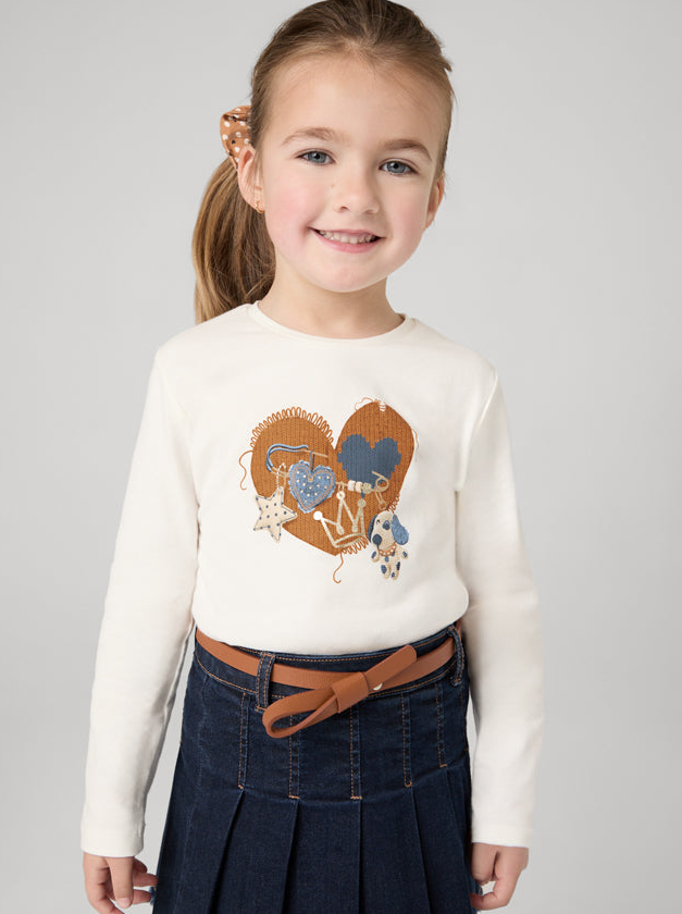 Girls Long Sleeve Shirt With Hairband