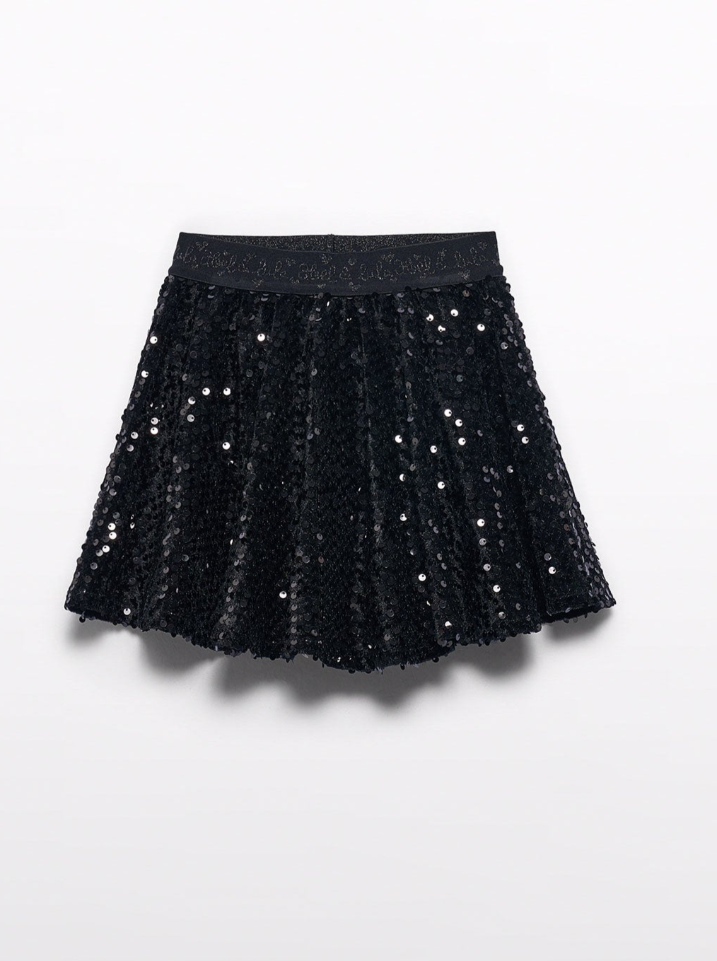 Girls Velvet Sequin Skirt