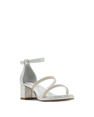 Steve Madden Kids Jsizzle Silver Ankle Strap Sandal