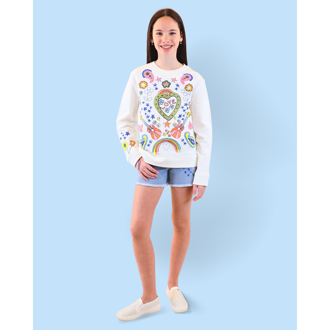 Stella McCartney Sweatshirt w/Love To Dream Print _White TS4A10-Z0499-101