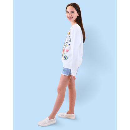 Stella McCartney Sweatshirt w/Love To Dream Print _White TS4A10-Z0499-101