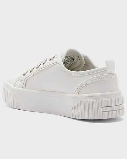 Michael Kors Lace-Up Sneakers w/Logo White_MK100665C-WHT