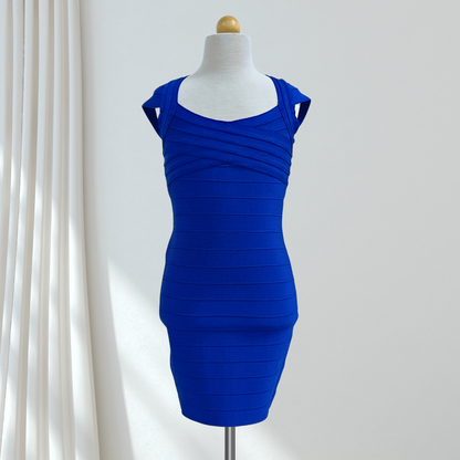 KatieJ Cap Sleeve Bandage Dress _Royal Blue 89785-002