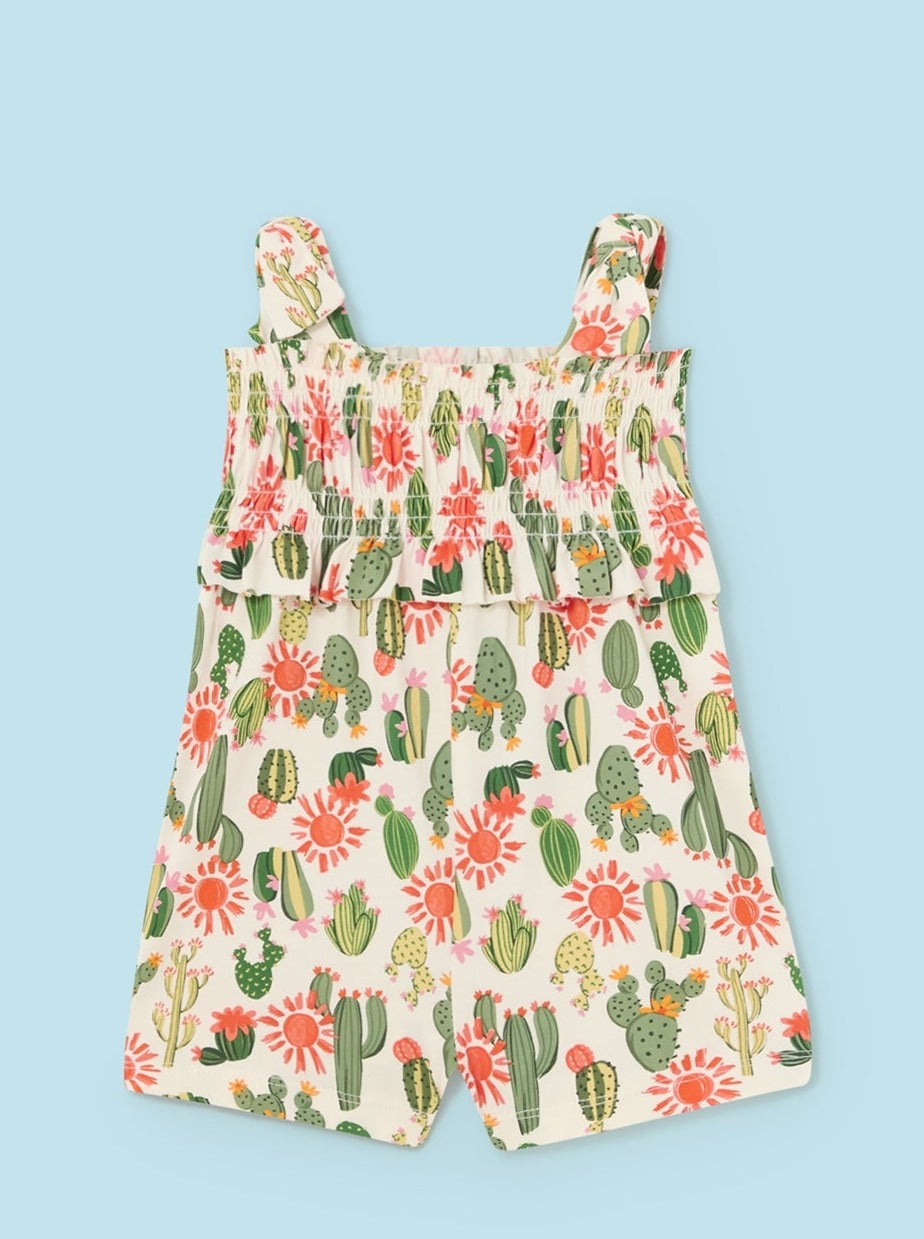 Mayoral Baby Cream Cactus Print Romper_ 1841-68