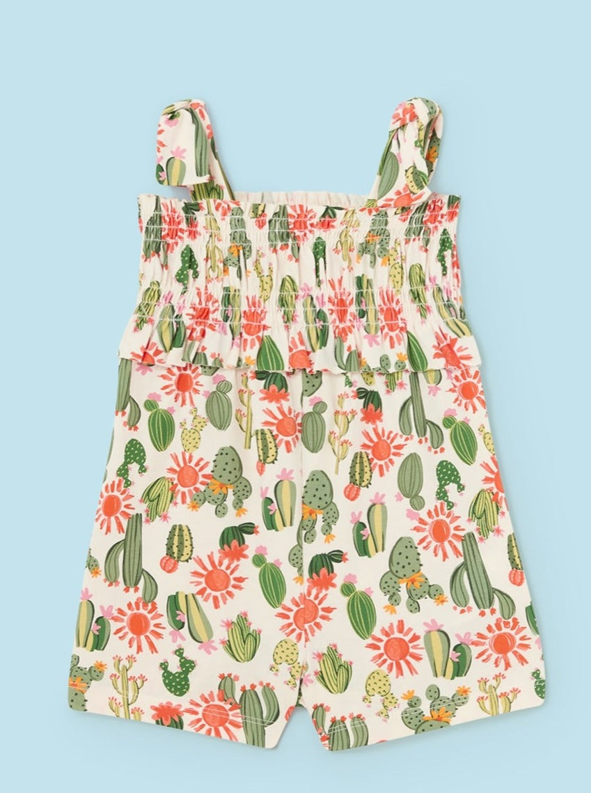 Mayoral Baby Cream Cactus Print Romper_ 1841-68