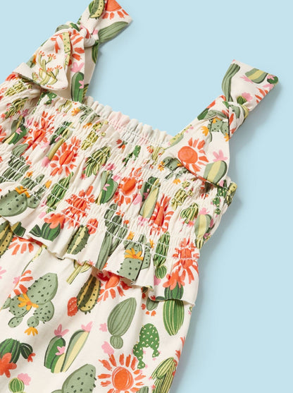 Mayoral Baby Cream Cactus Print Romper_ 1841-68