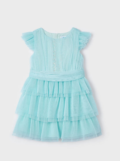 Mayoral Mini Pleated Tulle Dress