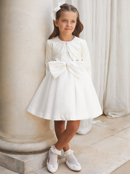 Abel & Lula White Satin Dress