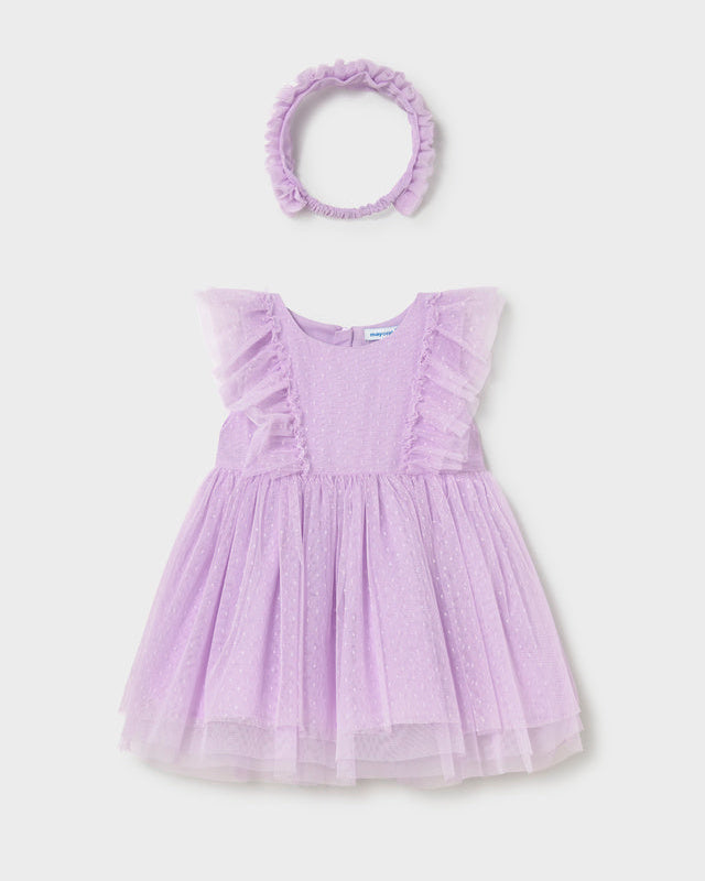 Mayoral Baby Girls Tulle Dress With Headband_ 1905