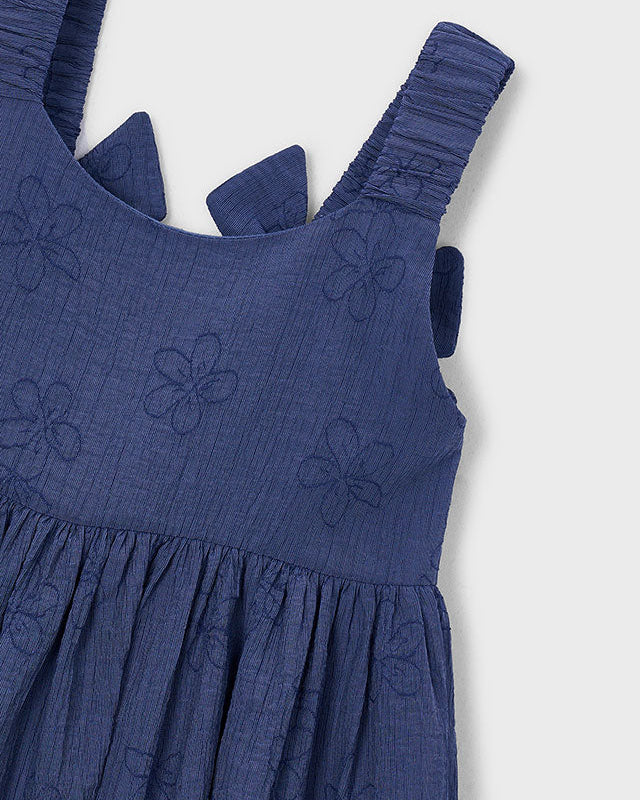 Mayoral Girls Flowers Jacquard Dress_ 3925