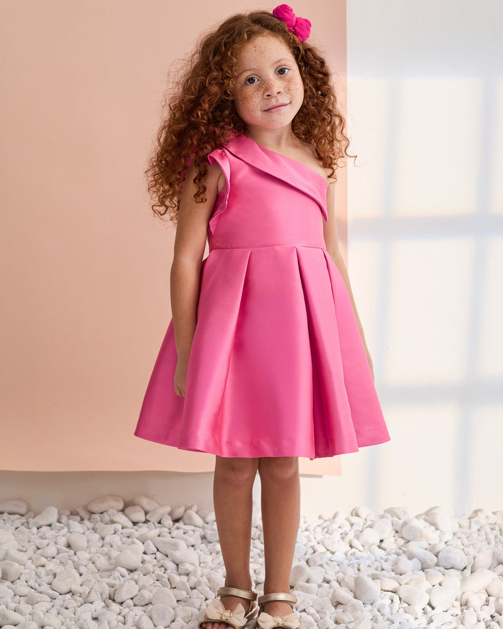 Abel & Lula Girls Asymmetric Dress_ 5045