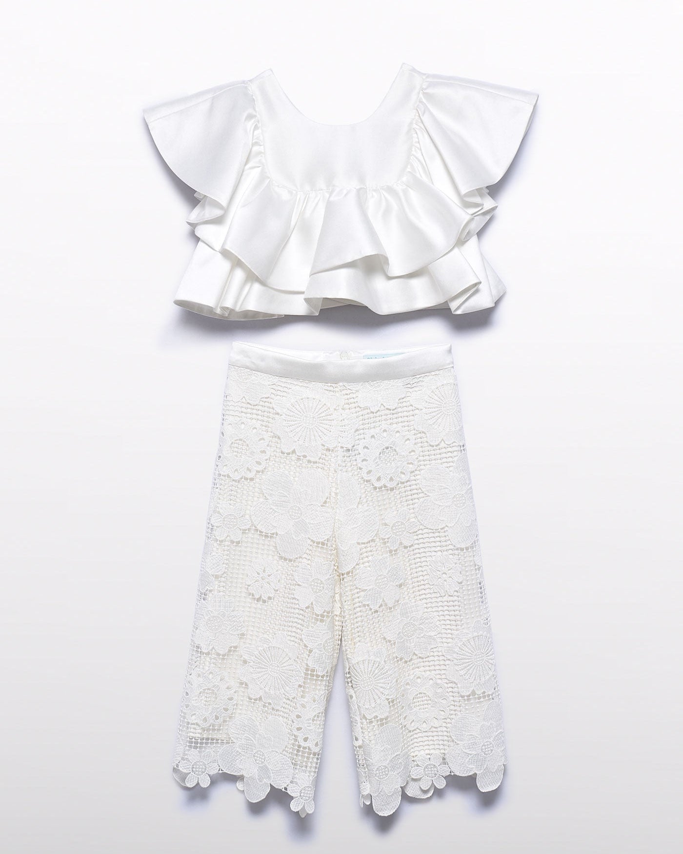 Abel & Lula Girls Lace Culotte Pants Set_ 5212