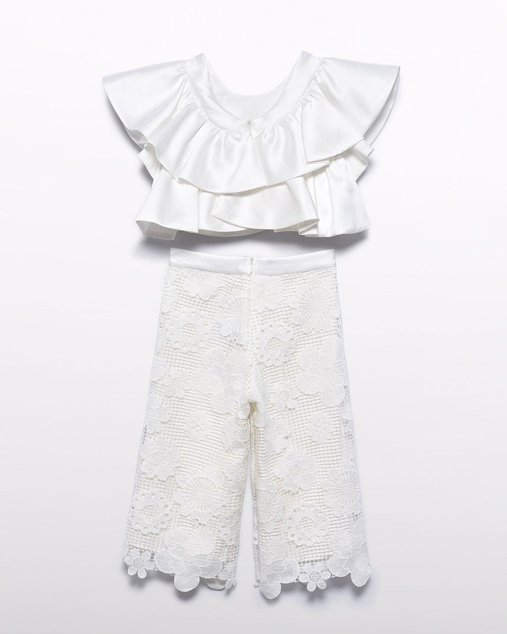 Abel & Lula Girls Lace Culotte Pants Set_ 5212