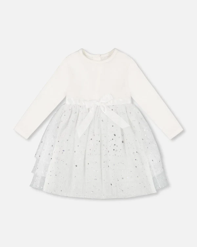 Baby Girls Tulle Dress With Glittering Skirt