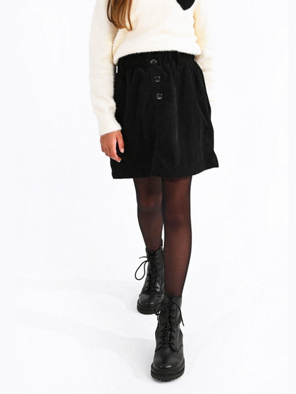 Mini Molly Black Corduroy Mini Skirt _MMT219BN23-3110