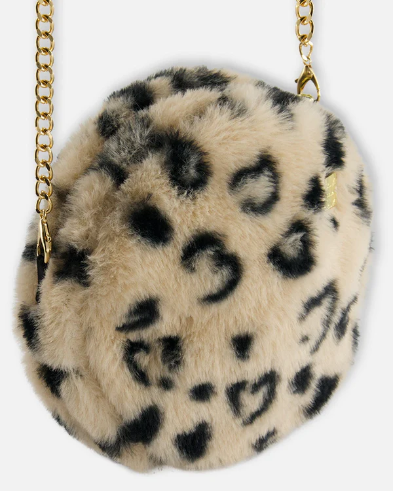 Girls Printed Faux Fur Shoulder Bag