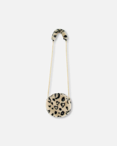 Girls Printed Faux Fur Shoulder Bag