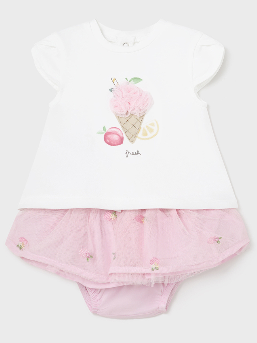 Mayoral Baby Newborn Tulle Skirt Set_ 1838-49