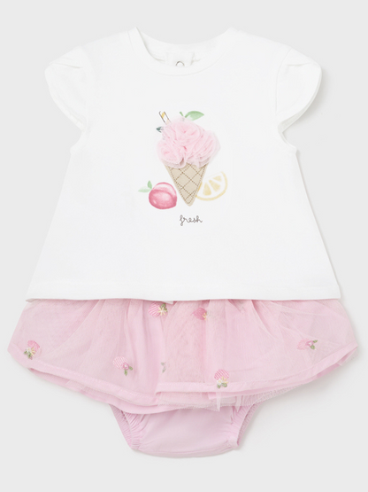 Mayoral Baby Newborn Tulle Skirt Set_ 1838-49