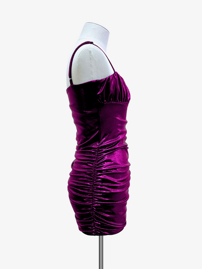 Cheryl Kids Pink Metallic Ruched Dress _6050L-1402